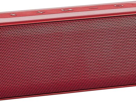 Amz Basics, Altavoz estéreo bluetooth de 15W, resistente al agua, Rojo Reacondicionado For Sale