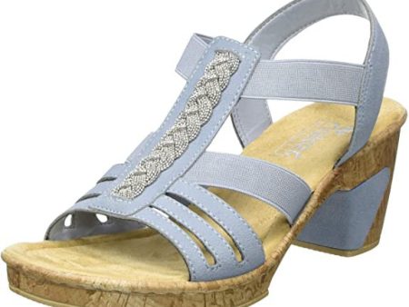 Rieker Frühjahr Sommer 69739, Sandalias Punta Cerrada Mujer, Azul (Azuray 14), 40 EU Hot on Sale