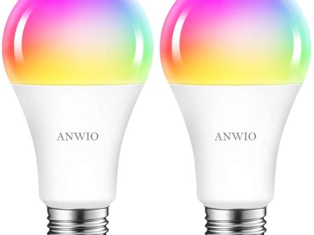 4X 12W Bombillas Inteligentes LED E27 RGB WiFi, A70 Equivalente a 100W, 1521 Lúmenes, Funciona con Alexa, Google Home y Smart Life, ANWIO. (Falta Una Bombilla) Reacondicionado Discount